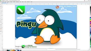 How to Make Pingu Cartoon in Corel Draw | Pingu Penguin |#2dcurve