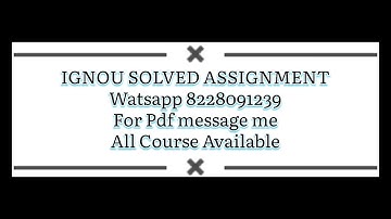 BCA 3rd Semester Solved assignment IGNOU 2022-23 #ignou