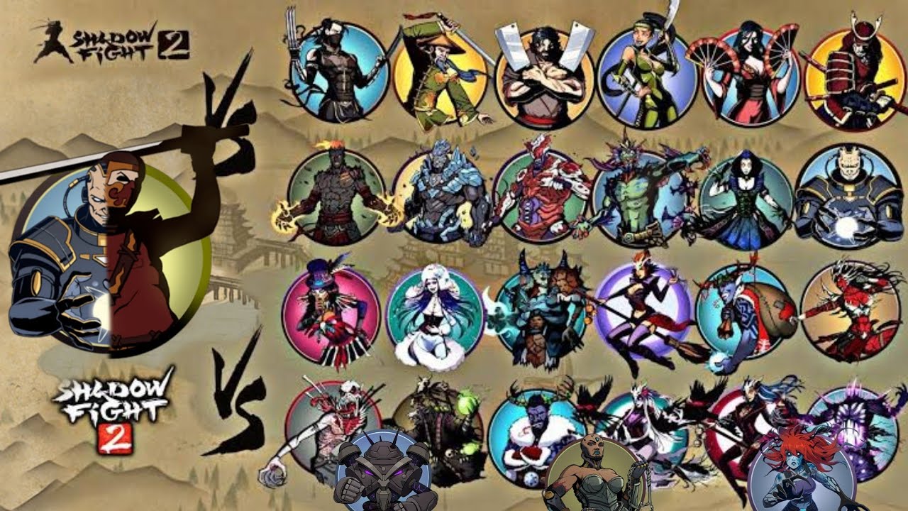 Shadow Fight 2 Ninja-Titan Vs 33 All Bosses