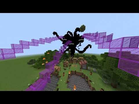 My updated LEGO Wither Storm design, with purple eyes, a stand, a fourth  tentacle, and a larger body. : r/Minecraft