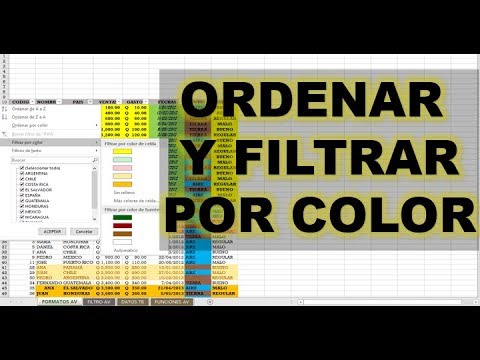 Vídeo: Com Ordenar Per Color