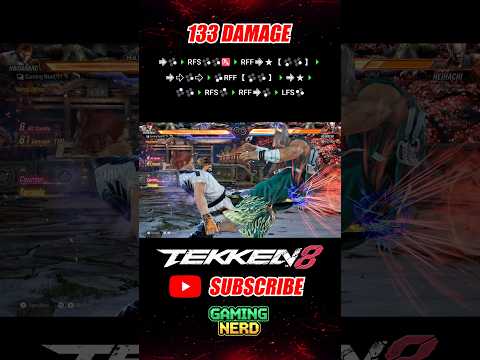 133 DAMAGE | Hwoarang Combo Tekken 8 #shorts #tekken8 #youtubeshorts