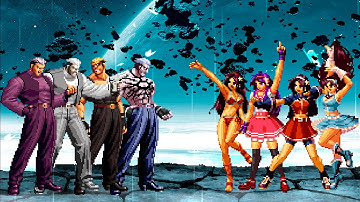 [KOF Mugen] Ryuji Yamazaki Team vs Athena Asamiya Team