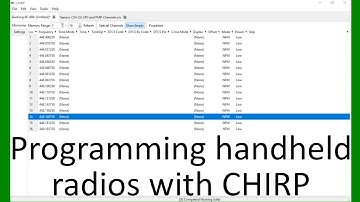 Programming handheld radios with CHIRP