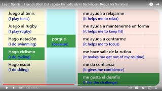 Learn Spanish: Fluency Short Cut SPEAK SPANISH IMMEDIATELY in SENTENCES