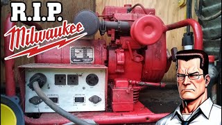 50 year old Milwaukee generator kicks the busket...
