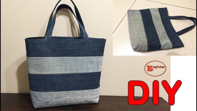 DIY BAG/JEANS BAG/HANDBAG INSERT ORGANIZER/RECYCLE OLD JEANS/EASY  TUTORIAL/DIY IDEA/DIY กระเป๋า 