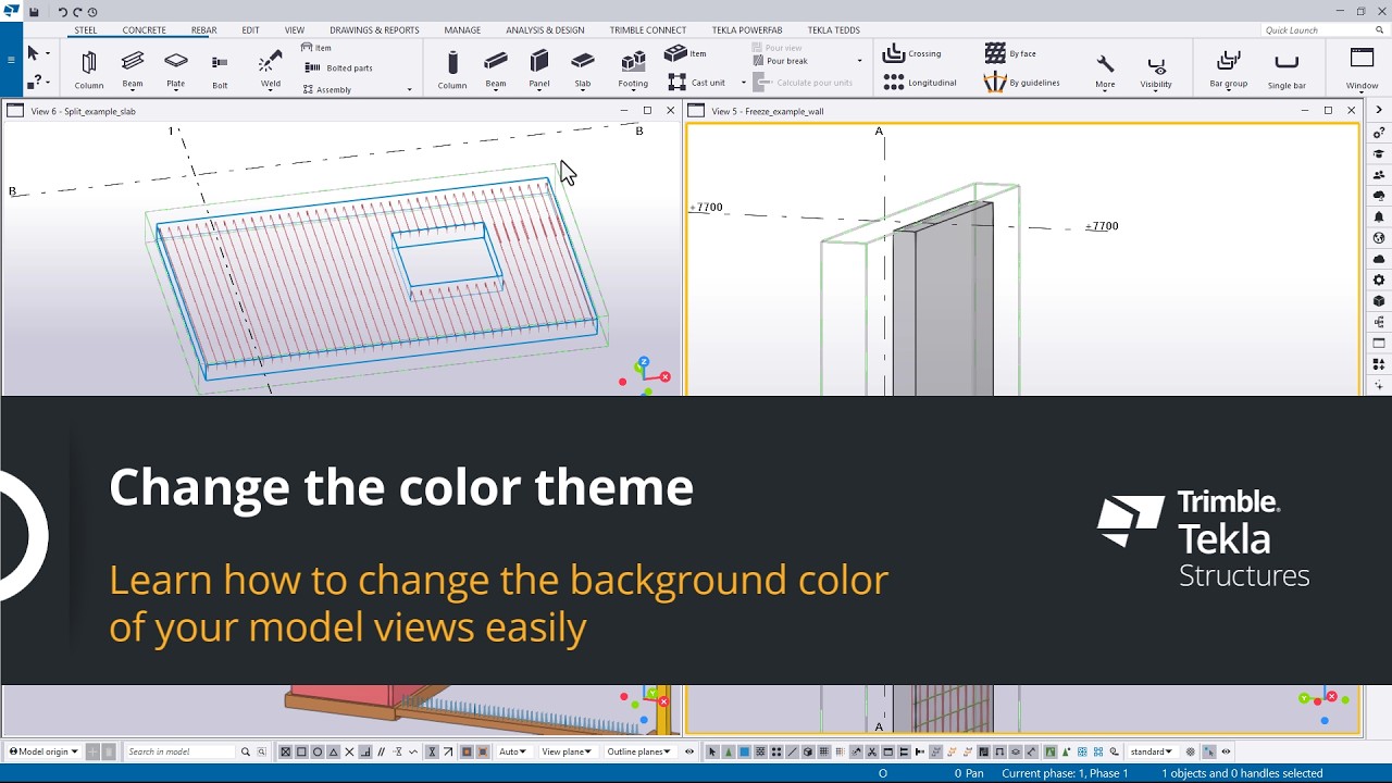 Change the color theme in Tekla Structures - YouTube