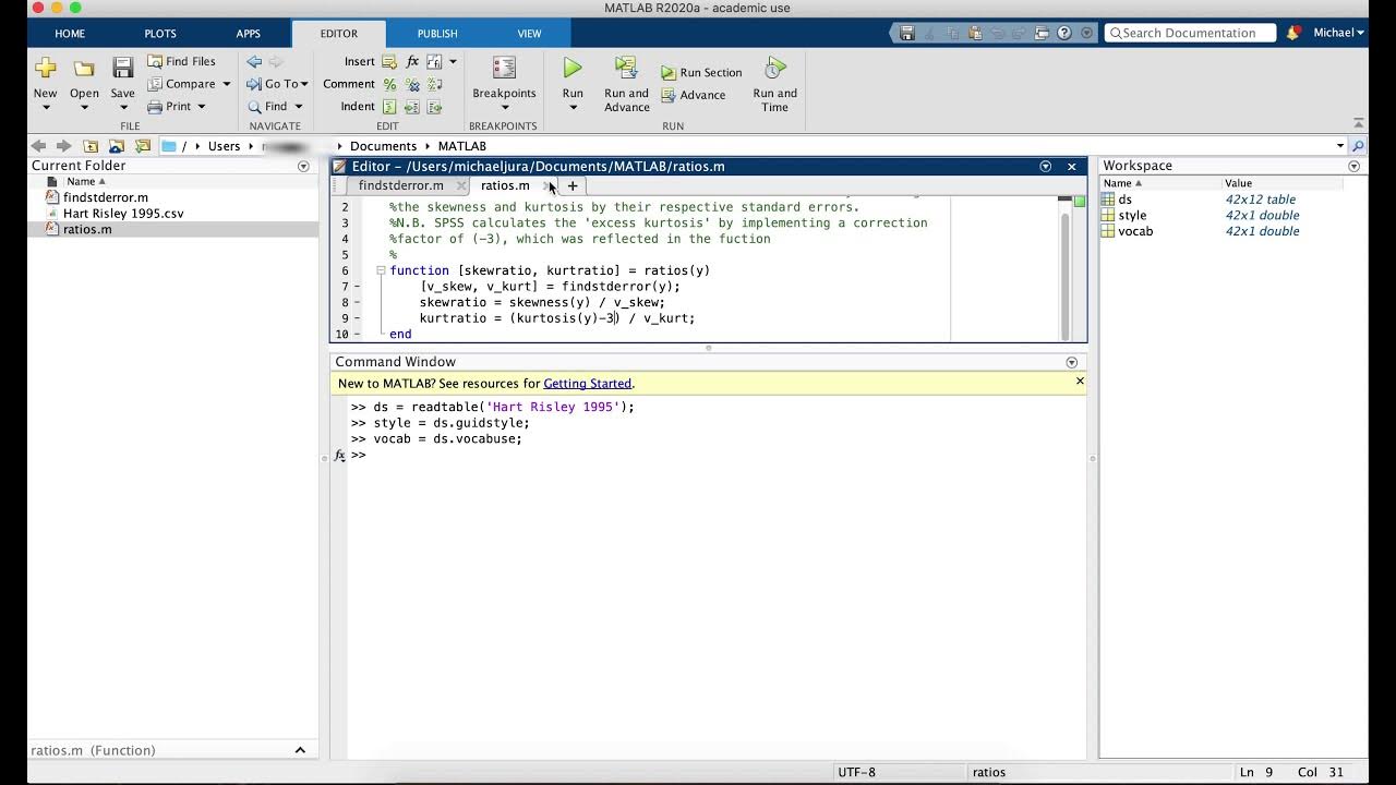 Pearson's Correlation and Normality Ratios with MATLAB - YouTube