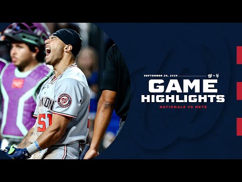 Nationals vs. Mets Game Highlights (9/20/25) | MLB Highlights