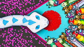 SNAKE IO🐍 KING SNOWBELL SNAKE 🐍 VS 1000 PRO GIANT SNAKES 🐍 EPIC SNAKEIO GAMEPLAY #snakegame #games 