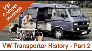 VW Transporter | How the VW Bus evolved with &quot;Bay window&quot; Volkswagen T2 and the VW T3 / T25 Vanagon