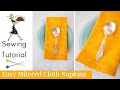 SEW FABRIC NAPKINS WITH MITERED CORNERS | Learn to sew series