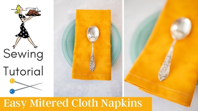 How to Sew Cloth Napkins Fast (DIY Project) - Free Video - Melly Sews