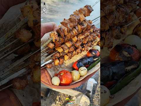 اللحم المشوي على الفحم إلذ واسهل طريقة شواء في الطبيعة