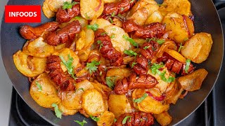 Sautéed Potatoes and Mini Smokies Recipe | How to Cook Sautéed Potatoes with Sausages | Infoods