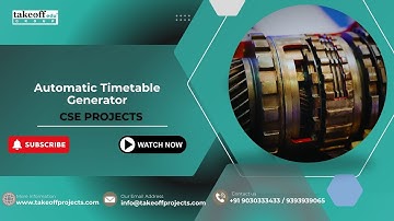 Automatic Timetable Generator Using Python & Optimization Algorithms  Final Year Project