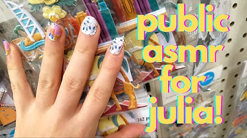 PUBLiC ASMR for Julia! 🥰🤓 | Light Crinkles, Screen Tapping, Scratching, Glass Sounds & More!🥳