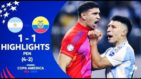 Argentina vs Ecuador 1-1 Pen 4-2 Resumen y Goles 2024 - Marjan Sports