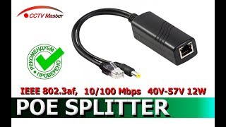 POE SPLITTER 40V-57V 12W to 12V