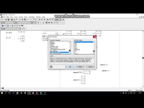 Матрицы. Скалярное и векторное произведение векторов в Mathcad, матричные функции(Урок 3.3)