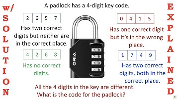 Open Lock by Cracking Code Puzzle 2 with Answer and Explanation [with English subtitles]