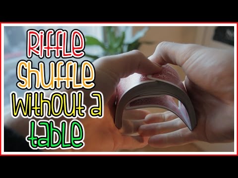 How to: Riffle Shuffle Cards without a Table (with a bridge, in the air) | Card Trick Tutorial