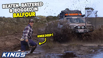 Beaten, Battered & Bogged! Shauno and Graham Tackle Tassie's Balfour Track! 4WD Action #283