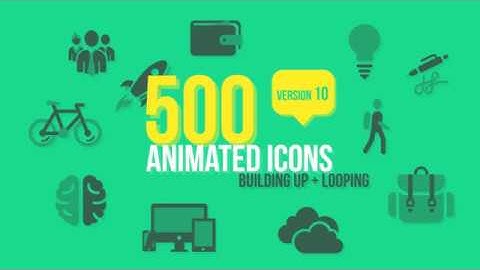 Videohive After Effects Project Files Free Download: 500 Animated Icons