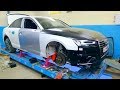 Audi A4.   Споттерные работы с полкой крыла. Сборка.