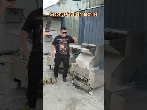Watch This Coconut Crusher Machine Crush Whole Coconuts Easily 