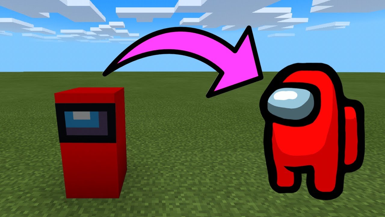 Minecraft Red Imposter MCPE: How to Spawn a Red Impostor - YouTube