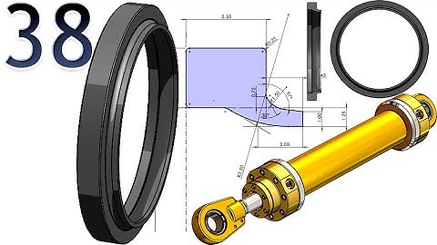 38-Project 44| Hydraulic Cylinder | SolidWorks Tutorial : scaper sealing for wiper disk