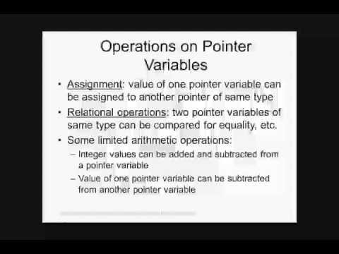 Pointers Dynamic Memory Allocation Pointer Objects - YouTube