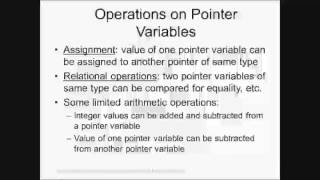 Pointers Dynamic Memory Allocation Pointer Objects
