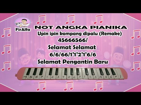 Not Angka Pengantin Baru Kompang dipalu Upin Ipin Not Pianika - YouTube