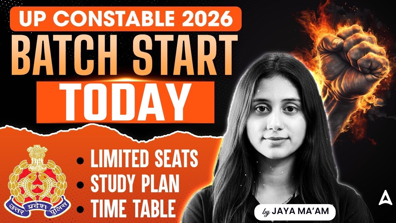 UP Constable 2026 | New Batch Starting Today| Study Plan & Time Table | By Jaya Ma’am