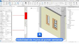 Visibilidad de muros al poner ventanas - Revit