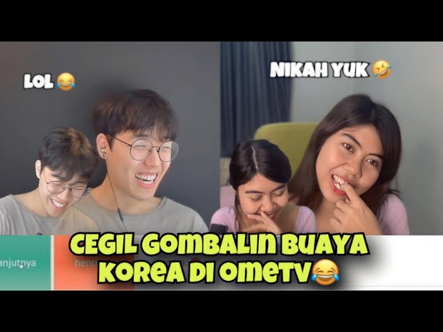 REAKSI LUCU COWOK KOREA DIGOMBALIN CEGIL INDO 🤣 #ometv class=