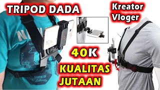 Tripod Dada HP ‼️ GoPro Action Cam Tripod Vlog Vloger Murah Terbaik Fitur Komplit Motovlog Bagus