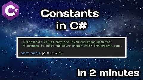 Constants in C# | Tutorial 4