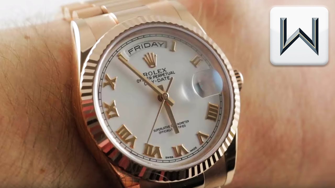 rose gold day date 36