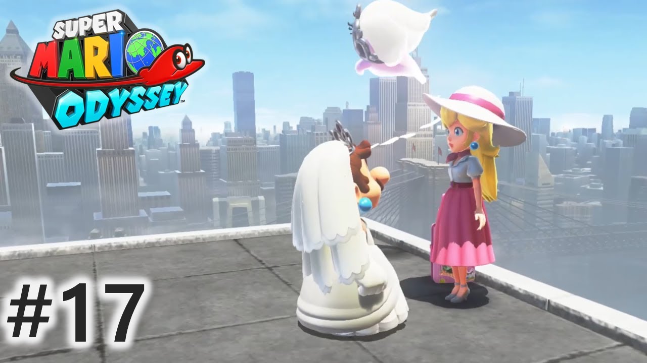 슈퍼 마리오 오디세이 17화 [도시 왕국 _ 다시 파워 문과 퍼플 코인 모으러]