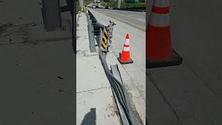 Killer on the Highway -Damaged Guardrail Murrietta, California I-15/I-215 Split #caltrans #guardrail