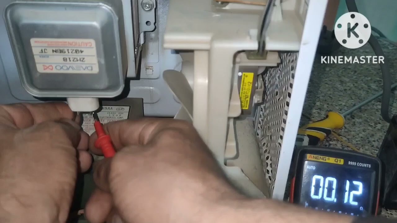 طريقه قياس وتحديد عطل اجزاء الميكروويف