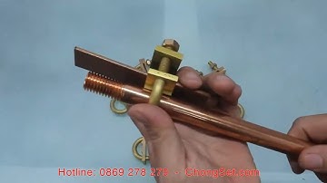Kẹp tiếp địa chữ U cọc tiếp địa với thanh đồng 25x3mm