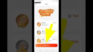 Scratch and win in Cheetay app || Scratch Gold coin #cheetay #earningapp #shorts #youtubeshorts screenshot 3