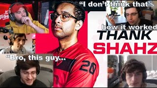 Shroud, Zombs, xQc, 100T Asuna & Hiko reactions to Shahzam Dropped from Sentinels