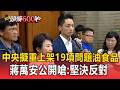 中央擬重新上架19項問題油食品！蔣萬安公開嗆「堅決反對」 政院邀六都商討食安【頭條600秒】