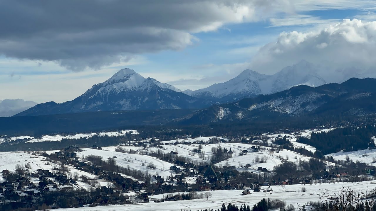 Halny w górach i piękne widoki na Zakopane z Furmanowej z Zębu!